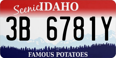 ID license plate 3B6781Y