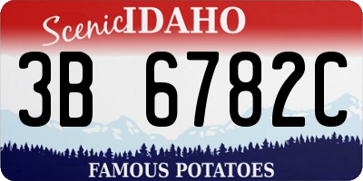 ID license plate 3B6782C