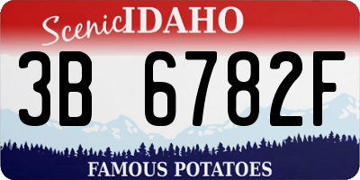 ID license plate 3B6782F