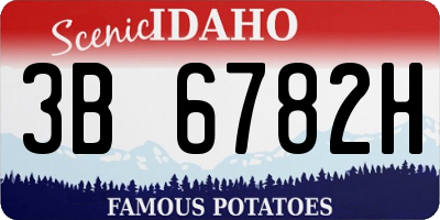 ID license plate 3B6782H