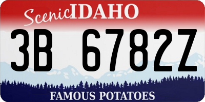 ID license plate 3B6782Z