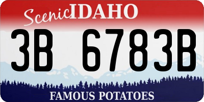 ID license plate 3B6783B