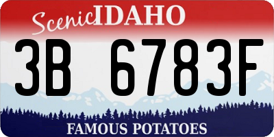 ID license plate 3B6783F