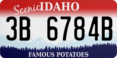 ID license plate 3B6784B