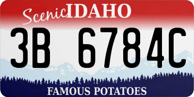 ID license plate 3B6784C
