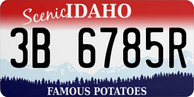 ID license plate 3B6785R