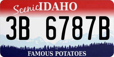 ID license plate 3B6787B