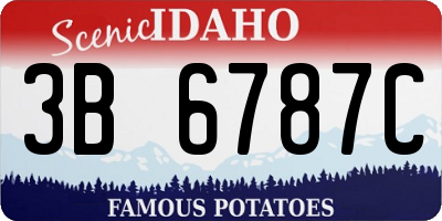 ID license plate 3B6787C
