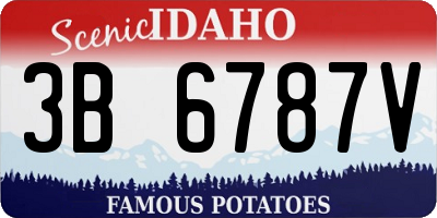 ID license plate 3B6787V