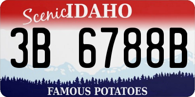 ID license plate 3B6788B