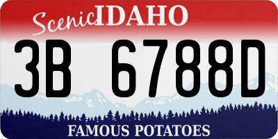 ID license plate 3B6788D
