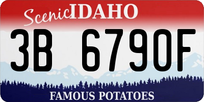 ID license plate 3B6790F