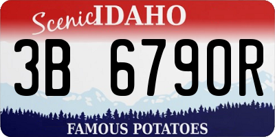 ID license plate 3B6790R