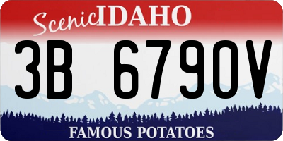 ID license plate 3B6790V