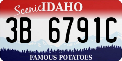 ID license plate 3B6791C