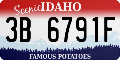 ID license plate 3B6791F