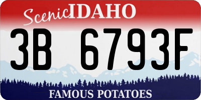 ID license plate 3B6793F