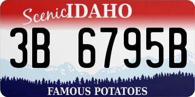 ID license plate 3B6795B