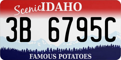 ID license plate 3B6795C
