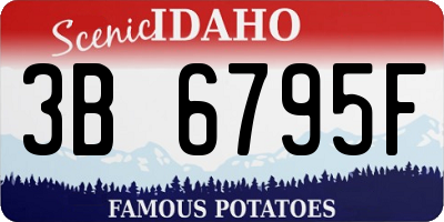 ID license plate 3B6795F