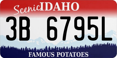 ID license plate 3B6795L