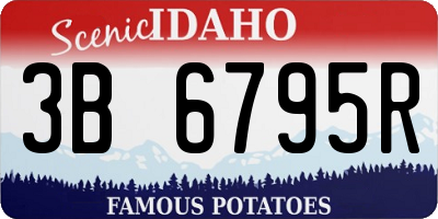 ID license plate 3B6795R