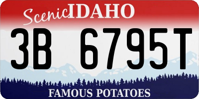 ID license plate 3B6795T