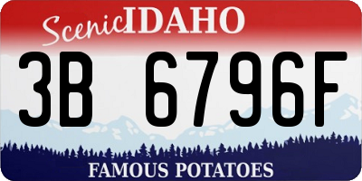 ID license plate 3B6796F