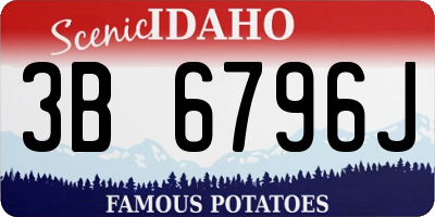 ID license plate 3B6796J