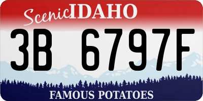 ID license plate 3B6797F