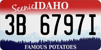 ID license plate 3B6797I