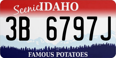ID license plate 3B6797J
