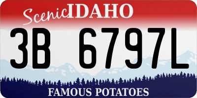 ID license plate 3B6797L