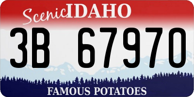 ID license plate 3B6797O