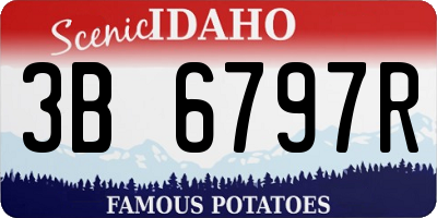 ID license plate 3B6797R