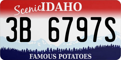 ID license plate 3B6797S