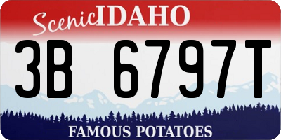 ID license plate 3B6797T