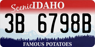 ID license plate 3B6798B