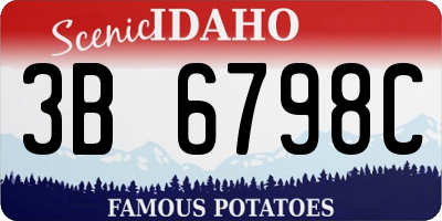 ID license plate 3B6798C