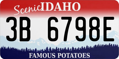 ID license plate 3B6798E
