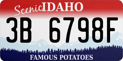 ID license plate 3B6798F