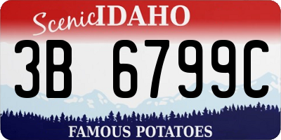 ID license plate 3B6799C