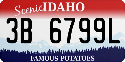 ID license plate 3B6799L