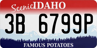 ID license plate 3B6799P