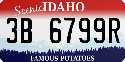 ID license plate 3B6799R