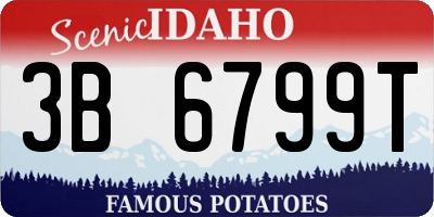 ID license plate 3B6799T
