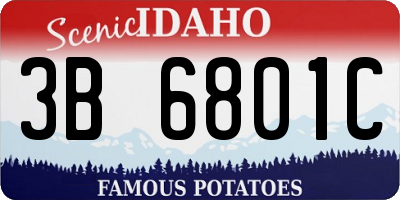 ID license plate 3B6801C