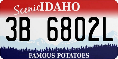 ID license plate 3B6802L