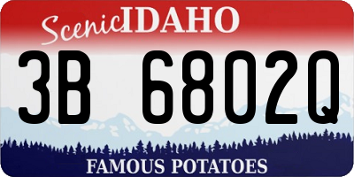 ID license plate 3B6802Q