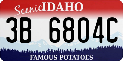 ID license plate 3B6804C